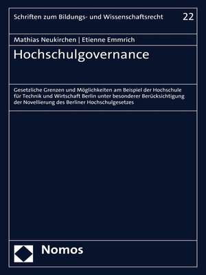 cover image of Hochschulgovernance